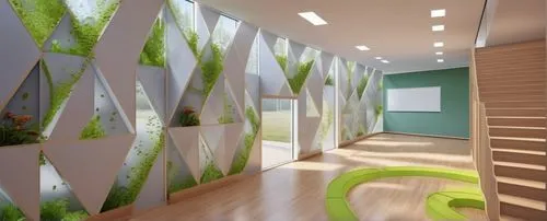 School design, active, environmentally friendly,hallway space,daylighting,school design,room divider,interior modern design,intensely green hornbeam wallpaper,search interior solutions,eco-constructio