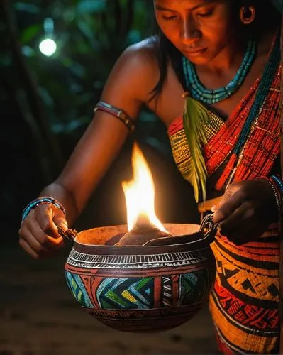 fire artist,diya,diwali,deepawali,indian woman,pongal,fire-eater,kerosene lamp,burning candle,fire dancer,fire eater,torchlight,portable stove,candlelight,theyyam,candle light,burning torch,dancing flames,indian girl,illuminated lantern,Illustration,Realistic Fantasy,Realistic Fantasy 24