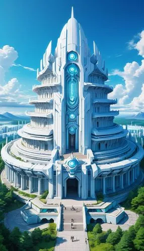 arcology,ordos,katara,atlantis,yavin,cybercity,Illustration,Japanese style,Japanese Style 03