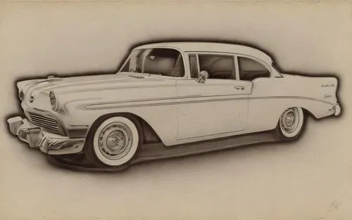 vintage drawing,illustration of a car,retro automobile,retro car,chevrolet bel air,car drawing,chevrolet nomad,chevrolet 150,chevrolet,e-car in a vintage look,chrysler airflow,retro frame,retro vehicl