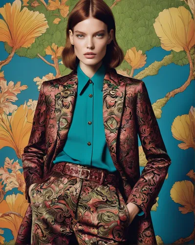 Fashion style Moss kate for etro fall campaign for girls,botanical print,vintage floral,menswear for women,floral pattern,woman in menswear,mulberry,floral,tilda,floral with cappuccino,seamless patter