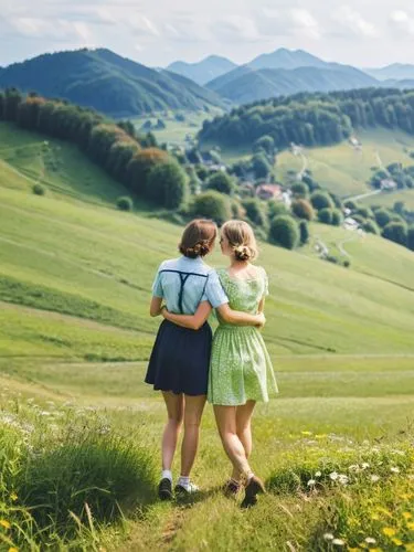 In an idyllic village in the Allgäu, the two former schoolmates Sabine and Birgit finally found time for each other again. A whole month in summer belonged just to them, a time of rediscovery and unex