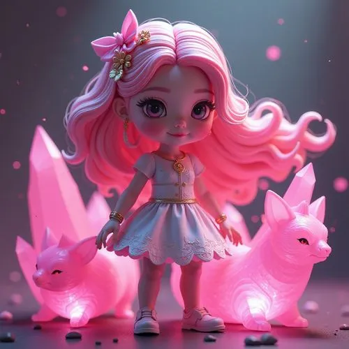 rosa 'the fairy,rosa ' the fairy,little girl fairy,lumi,rose quartz,3d fantasy