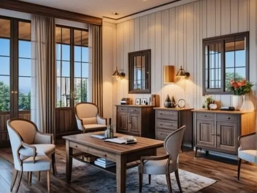 Modern Colonial Interior Design, Home Office, spacious verandas, elegant wainscoting, modern colonial lighting,wooden windows,hoboken condos for sale,breakfast room,homes for sale in hoboken nj,kitche