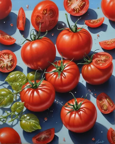 """diced tomatoes"" original fine art by Vova DeBak",tomatoes,tomatos,roma tomatoes,vine tomatoes,red tomato,small tomatoes,grape tomatoes,cherry tomatoes,plum tomato,tomato,roma tomato,cocktail tomat