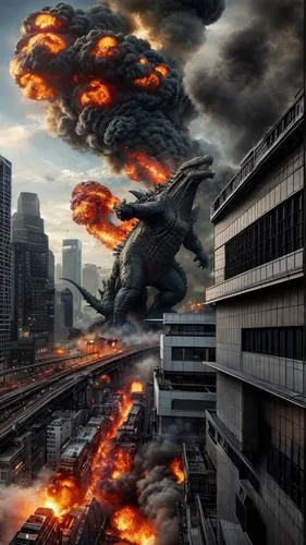 doomsday,apocalypse,apocalyptic,armageddon,godzilla,fire breathing dragon,photo manipulation,digital compositing,explosion destroy,extinction,district 9,post-apocalyptic landscape,stock market collapse,photomanipulation,the conflagration,explosions,post-apocalypse,photoshop manipulation,dragon fire,end of the world,Common,Common,Natural