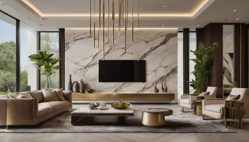 Modern luxury home interior design in American locations blends sophistication with comfort, embodying contemporary elegance. Clean lines, neutral palettes, and premium materials like marble, quartz, 