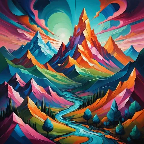 mountains,colorful background,mountain scene,mountain landscape,high mountains,moutains,Conceptual Art,Fantasy,Fantasy 21