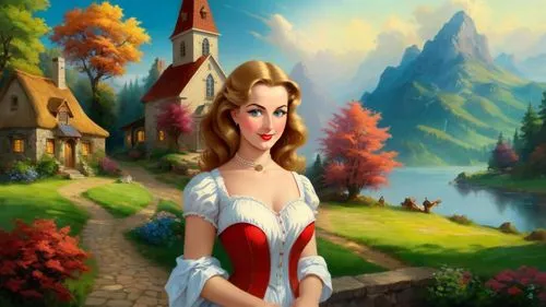 fairy tale character,landscape background,storybook character,fantasy picture,dorthy,fantasyland,princess anna,belle,alice in wonderland,eilonwy,thumbelina,cinderella,anarkali,background image,disneyfied,fairyland,fairytale characters,cartoon video game background,fairy tale,disney character