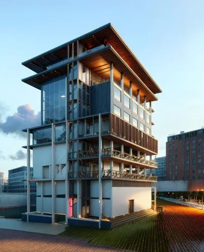 a tall building with multiple floors and many windows,zollverein,modern building,plattenbau,appartment building,industrial building,autostadt wolfsburg,biozentrum,ijburg,newbuilding,phototherapeutics,