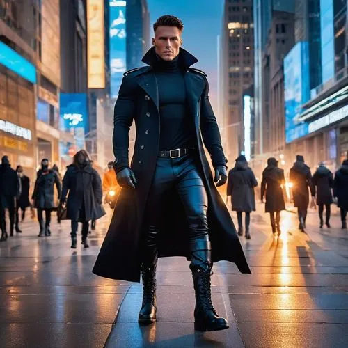 avenger,black coat,action hero,matrix,overcoat,daniel craig,dark suit,black suit,a black man on a suit,bodyguard,suit actor,capitanamerica,bond,black city,xmen,terminator,coat,banker,loki,walking man,Photography,General,Realistic