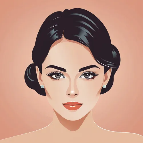 vector illustration,fashion vector,retro 1950's clip art,vintage makeup,retro woman,vector art,art deco woman,vintage woman,vector graphic,retro women,retro girl,vector girl,women's cosmetics,vector graphics,portrait background,retro pin up girl,vintage girl,chignon,woman face,twenties women,Illustration,Vector,Vector 01