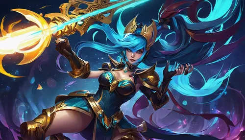 blue enchantress,elza,fantasia,venera,nami,mezzelune,lux,aqua,medusa,cassiopeia,kos,nova,goddess of justice,eufiliya,dragon li,show off aurora,medusa gorgon,mara,summoner,sorceress,Conceptual Art,Fantasy,Fantasy 08