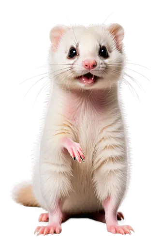 ferret,common opossum,mustelid,opossum,polecat,possum,virginia opossum,weasel,mustelidae,stoat,black-footed ferret,rat,long tailed weasel,sugar glider,mammal,cute animal,hamster,aye-aye,lun,kangaroo rat,Illustration,Japanese style,Japanese Style 04