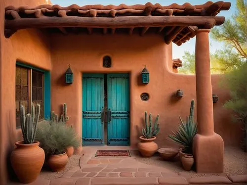 tuscon,traditional house,hacienda,degrazia,casa,sonoran,puertas,arizona,casitas,tucson,wickenburg,sonoran desert,az,front door,blue door,scottsdale,pueblito,santa fe,restored home,blue doors,Illustration,Japanese style,Japanese Style 20