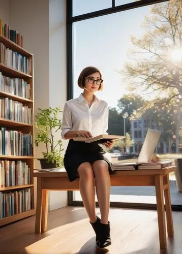 librarian,cnu,secretarial,sumiala,reading glasses,girl studying,akimoto,librarianship,ritsuko,librarians,mari makinami,blur office background,rodenstock,study room,secretary,bookcase,book glasses,bibliographer,schoolteacher,woman sitting,Illustration,Children,Children 03