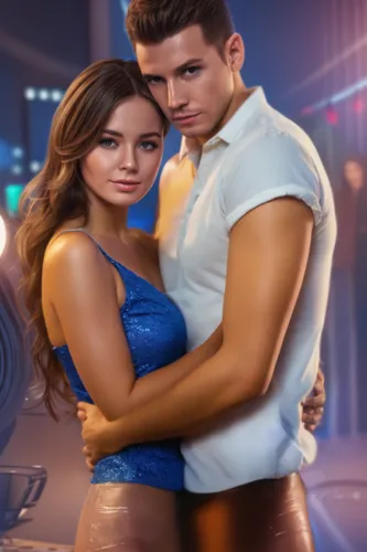 sleeveless blue top,romance novel,hypersexuality,dancing couple,fitness and figure competition,young couple,salsa dance,ebook,digital compositing,bodybuilding supplement,couple - relationship,play esc