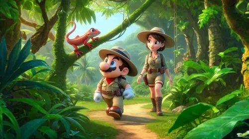 探险队员帽子,madagascans,arrietty,madagascan,tropical forest,cartoon video game background,explorers,jungle,tropical jungle,rainforests,rainforest,kaban,adventurers,cartoon forest,amazonians,garden of eden,