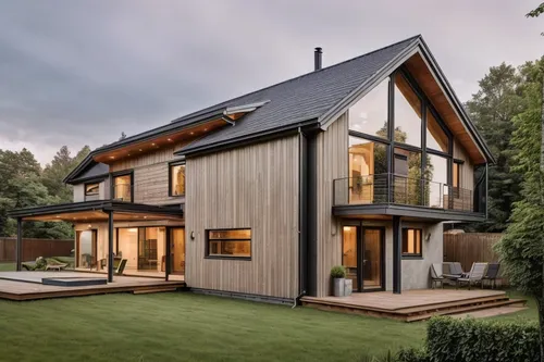 timber house,wooden house,danish house,modern house,modern architecture,smart home,eco-construction,house shape,smart house,half-timbered,wooden decking,slate roof,half timbered,two story house,new en