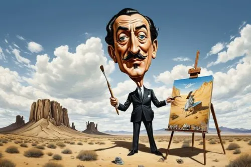 el salvador dali,dali,caricaturist,walt disney,don quixote,italian painter,art dealer,caricature,artist brush,meticulous painting,illustrator,lupin,high-wire artist,painter,artist portrait,painting technique,self-portrait,surrealism,art painting,advertising figure,Illustration,Abstract Fantasy,Abstract Fantasy 23