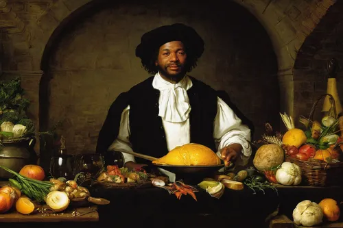 bellini,west indian gherkin,moorish,calabash,black businessman,sofrito,greengrocer,merchant,the fruit,cornucopia,fruit stand,fruits and vegetables,barbary fig,gourds,vendor,cookery,couscous,crudités,mediterranean cuisine,black professional,Art,Classical Oil Painting,Classical Oil Painting 06