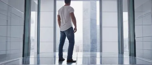 equals,tall man,abnegation,34 meters high,contrapposto,standing man,vertigo,levator,vertiginous,high rise,glass wall,elevator,supertall,daddy longlegs,skywalks,highrise,elevators,tall,longlegs,skywalk,Photography,Documentary Photography,Documentary Photography 33