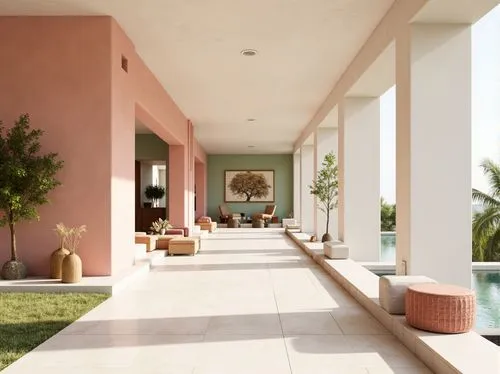 amanresorts,palmilla,breezeway,mahdavi,patio,patios,masseria,courtyard,courtyards,inside courtyard,hacienda,holiday villa,marrakech,verandas,riad,showhouse,3d rendering,gold-pink earthy colors,anantara,cochere