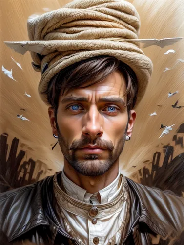 fantasy portrait,falconer,musketeer,pilgrim,twitch icon,game illustration,world digital painting,portrait background,merchant,the wanderer,conquistador,htt pléthore,persian poet,falconry,abraham lincoln,haighlander,sparrow,murten morat,artist portrait,illustrator