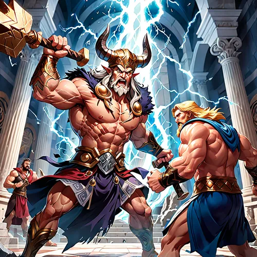 greek gods figures,poseidon god face,god of thunder,greek mythology,game illustration,massively multiplayer online role-playing game,collectible card game,poseidon,greek myth,zeus,thor,minotaur,norse,barbarian,hercules winner,dane axe,sparta,he-man,cg artwork,hercules,Anime,Anime,General