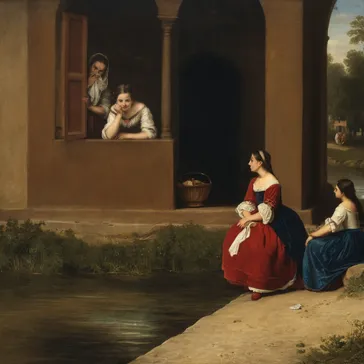 woman at the well,bougereau,girl in the garden,woman playing,bellini,girl on the river,woman holding pie,woman with ice-cream,bouguereau,children studying,the annunciation,courtship,woman sitting,idyll,concerto for piano,work in the garden,italian painter,la nascita di venere,harpsichord,the magdalene