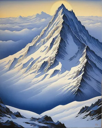 Seek out an awe-inspiring image of a majestic mountain peak covered in snow.,monte rosa,breithorn,snow mountain,mont blanc,eiger,snow mountains,mountain scene,mitre peak,eggishorn,high alps,himalaya,w