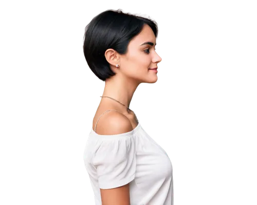 shoulder length,violin neck,asymmetric cut,neck,cervical spine,collar,articulated manikin,artificial hair integrations,long neck,profile,management of hair loss,half profile,shoulder,cervical,jaw,side face,connective back,shoulder pain,girl on a white background,hair shear,Conceptual Art,Sci-Fi,Sci-Fi 25