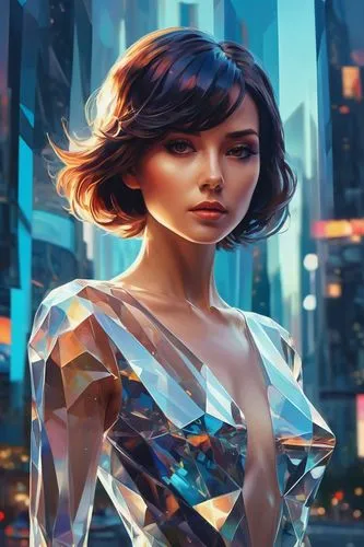 transistor,world digital painting,sci fiction illustration,shard of glass,diamond background,cyberpunk,diamond-heart,rosa ' amber cover,cg artwork,digital painting,city ​​portrait,futuristic,game illustration,chrystal,polygonal,geometric ai file,faceted diamond,shanghai,diamond,fantasy portrait,Conceptual Art,Fantasy,Fantasy 19