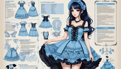 crinoline,karou,gothic dress,cendrillon,doll dress,petticoat,dress doll,ball gown,crinolines,cantarella,corsetry,fairy tale character,ballgown,frills,frosta,anime japanese clothing,peignoir,blue enchantress,mazarine blue,lyria,Unique,Design,Infographics