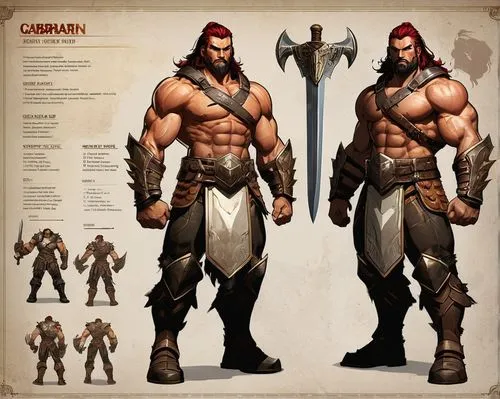 barbarian,zartan,hyborian,conan,zartman,carnian,garen,garmkhan,spearman,chulainn,sovran,garmirian,curfman,gotrek,dworin,garmsar,snyman,gerkan,parshuram,rovshan,Unique,Design,Character Design