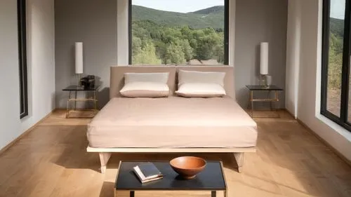  personal room with full sunlight
,a large bed sitting in a bedroom next to two windows,natuzzi,ekornes,minotti,bedroom,modern room,daybed