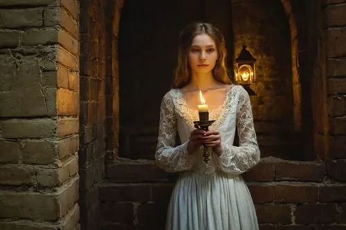 candlelight,candlelights,girl in a long dress,candlemaker,romantic portrait,cinderella,candle,candle light,the magdalene,accolade,gothic portrait,jane austen,girl in a historic way,a candle,mystical portrait of a girl,burning candle,girl in white dress,pale,the girl in nightie,tudor,Art,Classical Oil Painting,Classical Oil Painting 37