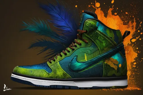 lebron james shoes,shoes icon,air jordan,tinker,grapes icon,air jordan 1,running shoe,leprechaun shoes,jordan shoes,fire birds,basketball shoe,flames,tennis shoe,outdoor shoe,jordans,footwear,sports shoe,walking shoe,running shoes,sneaker,Illustration,Realistic Fantasy,Realistic Fantasy 30