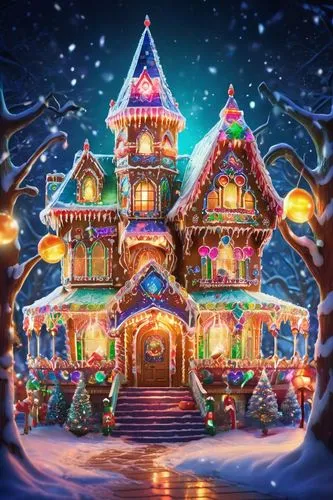 santa's village,christmas house,winter village,winter house,christmas town,the gingerbread house,christmas village,gingerbread house,gingerbread houses,christmas snowy background,christmas wallpaper,christmas landscape,christmasbackground,the holiday of lights,aurora village,fairy tale castle,fairy village,christmas scene,christmas background,christmas gingerbread,Illustration,Realistic Fantasy,Realistic Fantasy 38