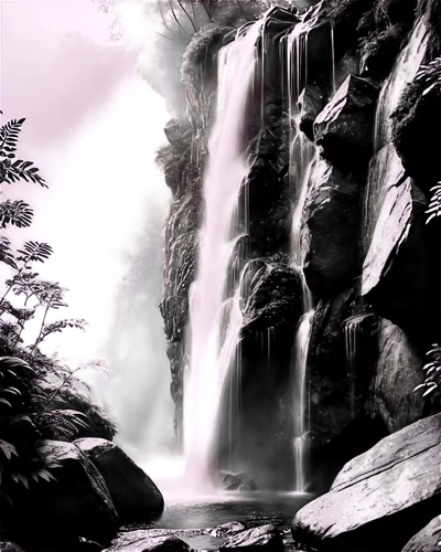 wasserfall,waterfall,water fall,waterfalls,brown waterfall,ilse falls,water falls,ash falls,falls,bridal veil fall,falls of the cliff,a small waterfall,landscape background,cartoon video game background,gioc village waterfall,water mist,bond falls,fantasy landscape,cascades,cascading,Illustration,Black and White,Black and White 11