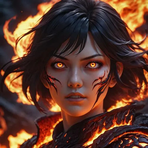 fire eyes,fiery,fire background,fire red eyes,fire angel,fire siren,flame spirit,fire devil,firethorn,flame of fire,embers,mulan,dark elf,fantasy portrait,burning hair,dragon fire,fire artist,flame robin,gara,orange eyes,Photography,General,Realistic