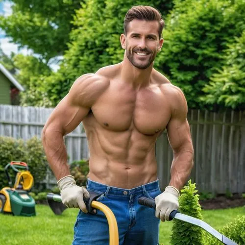 gardener,garden work,garden tool,garden hose,gardening,landscaping,handyman,garden shovel,garden tools,string trimmer,tradesman,arborist,hedge trimmer,work in the garden,cut the lawn,mowing the grass,lawn aerator,shrub watering,water hose,roofer,Photography,General,Realistic