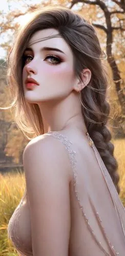 a pretty young woman with long hair wearing a dress,mirifica,derivable,mannikin,vanderhorst,khnopff,jingna,Photography,Realistic