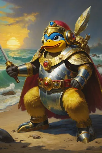 skylander giants,sea god,scandia gnome,god of the sea,wind warrior,dwarf sundheim,bard,rock penguin,fuel-bowser,art bard,the sandpiper general,skylanders,caique,version john the fisherman,birds of the sea,seaduck,fantasy warrior,lone warrior,knuffig,barbarian,Art,Classical Oil Painting,Classical Oil Painting 20