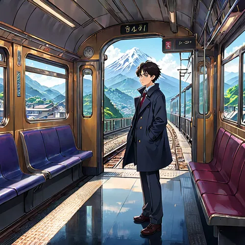 train ride,last train,train,studio ghibli,commuter,early train,cablecar,detective conan,sky train,train way,commute,the train,skytrain,public transportation,in transit,transit,special train,commuting,tram,long-distance train,Anime,Anime,General