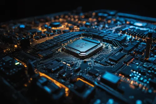 tilt shift,circuit board,circuitry,motherboard,printed circuit board,integrated circuit,random-access memory,microchips,processor,3d rendering,microchip,3d render,electronic component,computer chip,ci