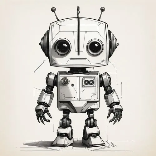 minibot,robotlike,robot,droid,robotic,chatterbot,Illustration,Vector,Vector 08