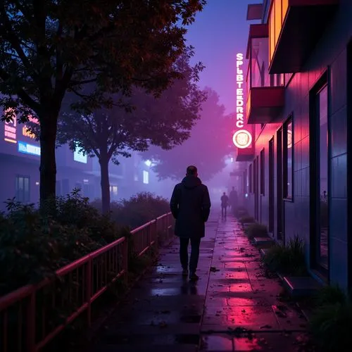 vapor,cyberpunk,aesthetic,dusk,bladerunner,dusk background,walking in the rain,hauer,atmospheres,tokyo,soir,mist,alley,neon coffee,shinjuku,pedestrian,kaidan,tokyo city,kamurocho,neon ghosts