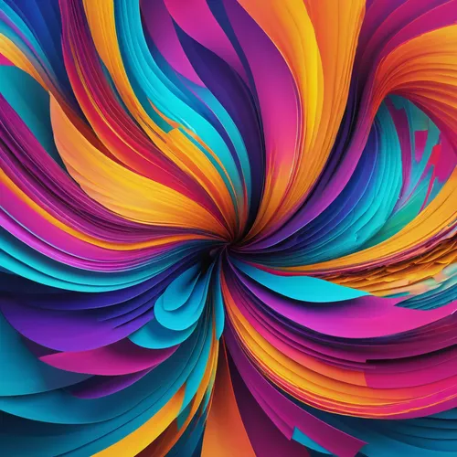 Generate an image bursting with vibrant colors and gradients, forming an abstract and visually striking composition. The colors should blend, conveying a sense of movement and energy.,colorful spiral,