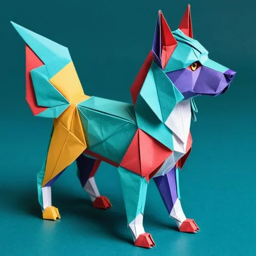 low poly,lowpoly,geometrical animal,origami,basenji,krypto,Unique,3D,Isometric